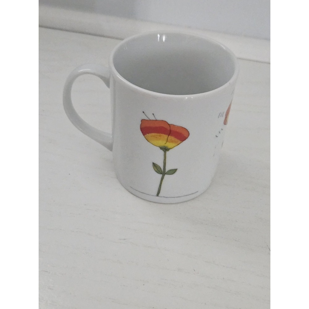 Vintage Toscany Collection "Flowers Turn to Butterflies"  Mug Made in Japan 8 Oz